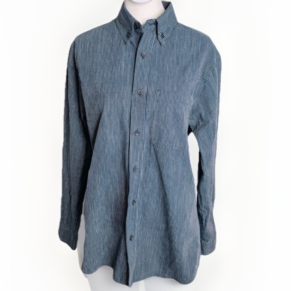 Nwot Filson Chambray Button Down Navy Hickory Str… - image 1
